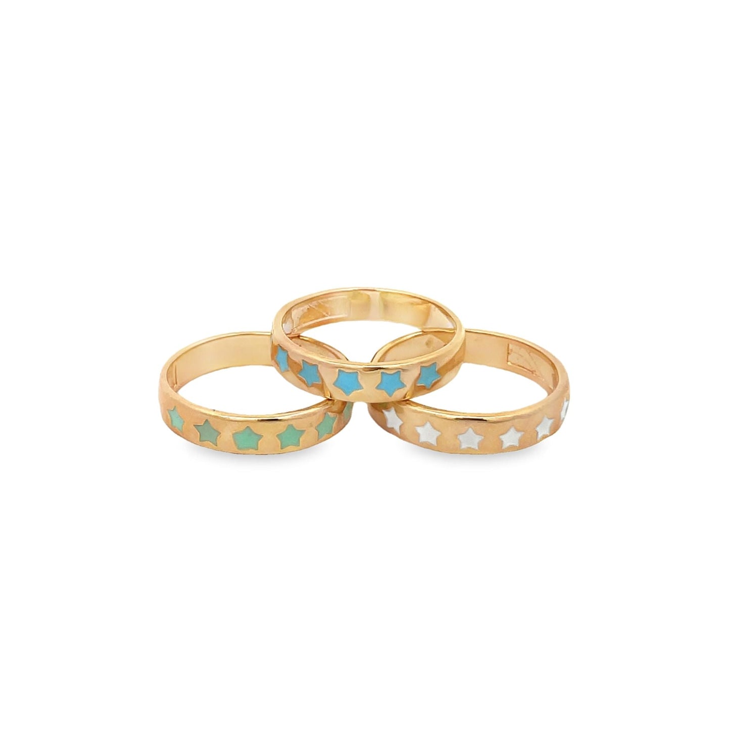 Enamel Stars Ring Band (D73)